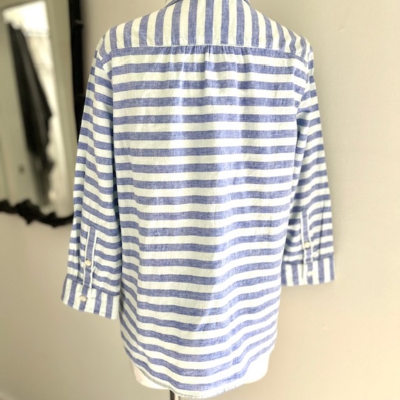 Vineyard Vines Blue Striped Quarter Button Tunic - Picture 5 of 5